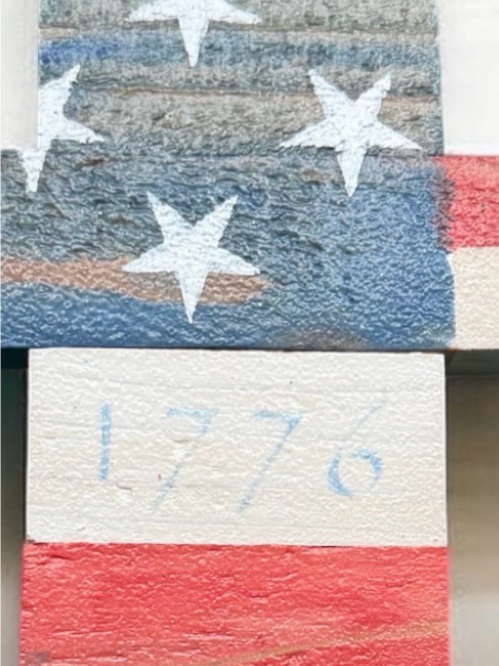Patriotic Cedar Wooden Cross Handcrafted Wall Decor - Red, White & Blue NWOT/NIP - Picture 2 of 5